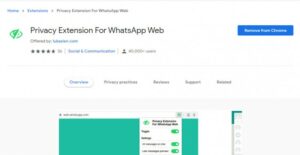 Privacy Extension For WhatsApp Web